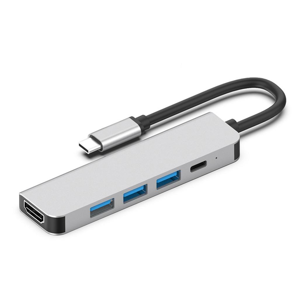 Док-станция Type C to HDMI 4K USB 3.0 PD Многопортовый хаб для ноутбука телефона