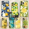 Фруктовый лимонный Рисунок Для iPhone 8,7,11,12,15,14,13,16,17,Plus,Pro Max,XS,X,XR,SE,Mini,Мягкий Силиконовый Черный Чехол