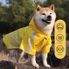 Water Resistant Dog Raincoat With High Density PU Fabric Reflective Strips For Night Safety And Rainy Day Protections
