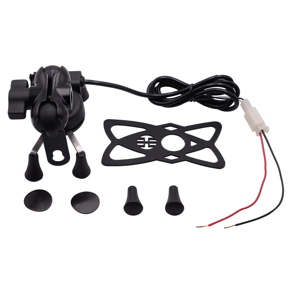 X-shaped Waterproof 9V To 24V USB Motorcycle Bracket Motorcycle Charger