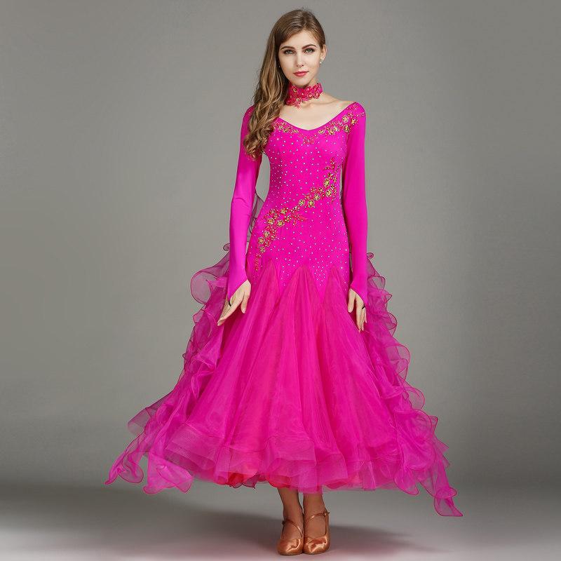 Платье для бальных танцев женское одежда для современных танцев с длинным рукавом дешевые костюмы
