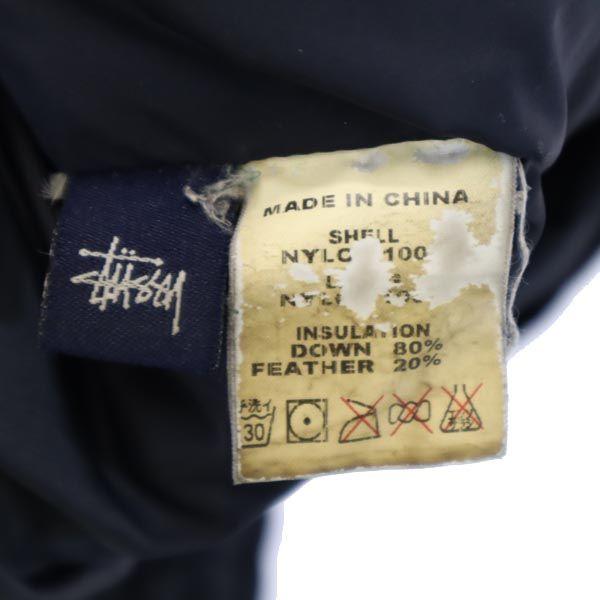Stussy Темно-синий ярлык Старый пуховик L черный Мужской Б/У