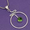Peridot   Gemstone Pendant Jewelry Set Quartz Necklace 18-20''