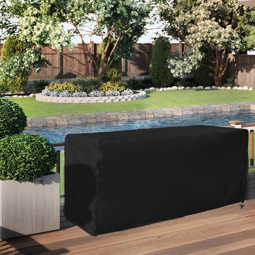 1 шт. Садовая скамья для хранения Садовые ящики Чехлы Ткань Оксфорд 210D Чехол для садового ящика 123*62*55см/130*60*71см/158*76*71см Черные Чехлы