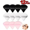 4/8/12Pcs Triangle Velvet Powder Puff Pizza Flours Mini Face Makeup Sponge Cosmetics Washable Lightweight Makeup Puff Tools