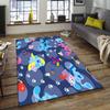 1pc Pistas da Blue Blue’s Clues2 Design Area Rug - Non-Slip, Soft & Cozy Floor Mat for Living Room, Bedroom, Office - Indoor/Outdoor Decorative Carpet