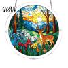 Unique Acrylic Puzzle Pieces Jigsaw Suncatcher Stained Glass Window Hanging Ornament DIY Puzzles Sun Catcher Panel for Home Decor Gifts Mom