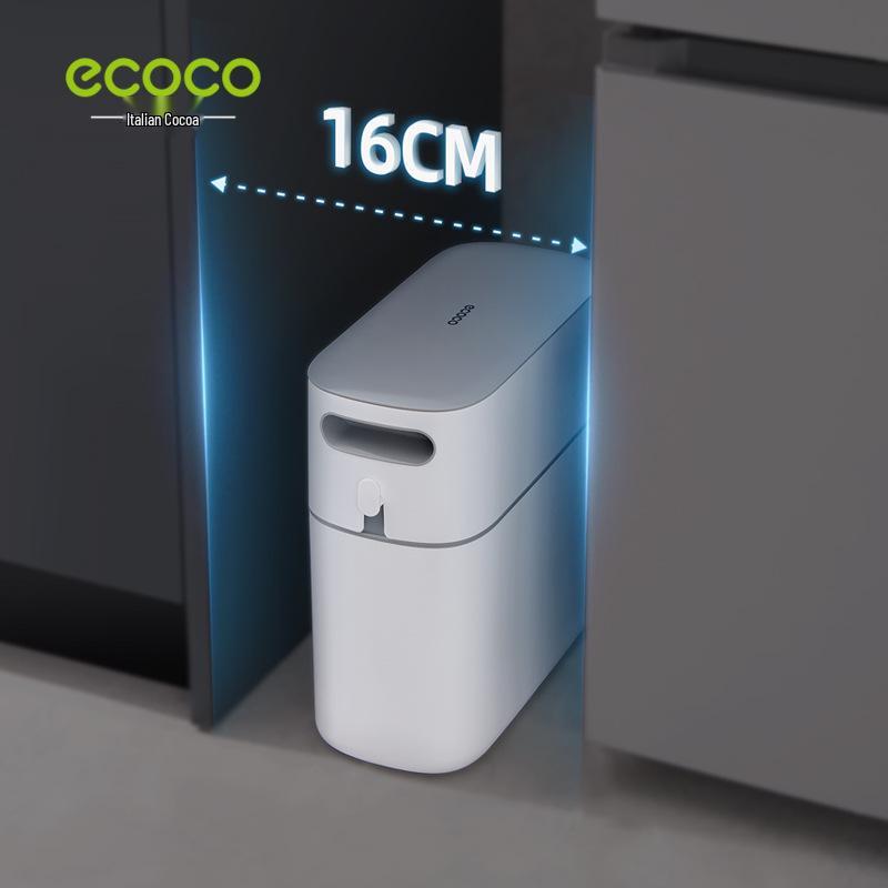Большое автоматическое мусорное ведро Ecoco Yikeke с крышкой для ванной комнаты и кухни