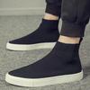 Elastic Socks Shoes Men's Mid-top High-top Spring and Summer Fashion Fly-woven Socks Shoes Men's Shoes Trendy Shoes Men's Casual Korean Version Board