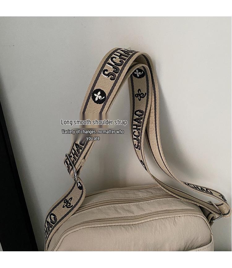 Cross-Border Minimalist Nylon Shoulder Bag: Large Capacity, Lightweight, Multi-Compartment, Wide Strap, Women's Travel Crossbody