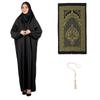 Women Prayer Dress With Hijab Rug Tasbih Muslim Set Islamic Clothes Abaya Jilbab Dubai Kaftan For Eid Ramadan