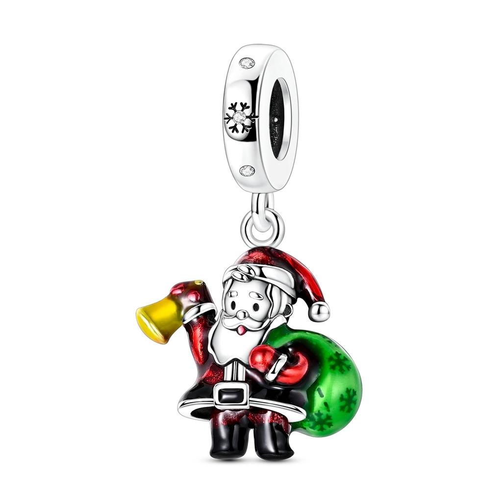 Оригинальные медные шармы Рождественские бусины Лось Подходит для браслета Шарм Сделай сам Модная бижутерия Женский кулон