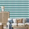Harlequin Diamonds Wallpaper Turquoise and Light Gray 50x1000