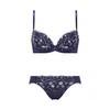 AMOSTYLE Очаровательный гламур Слимлайн Бюстгальтер Трусики Мрамор M008 Размер E65M и Комплект, Стежок, (синий),
