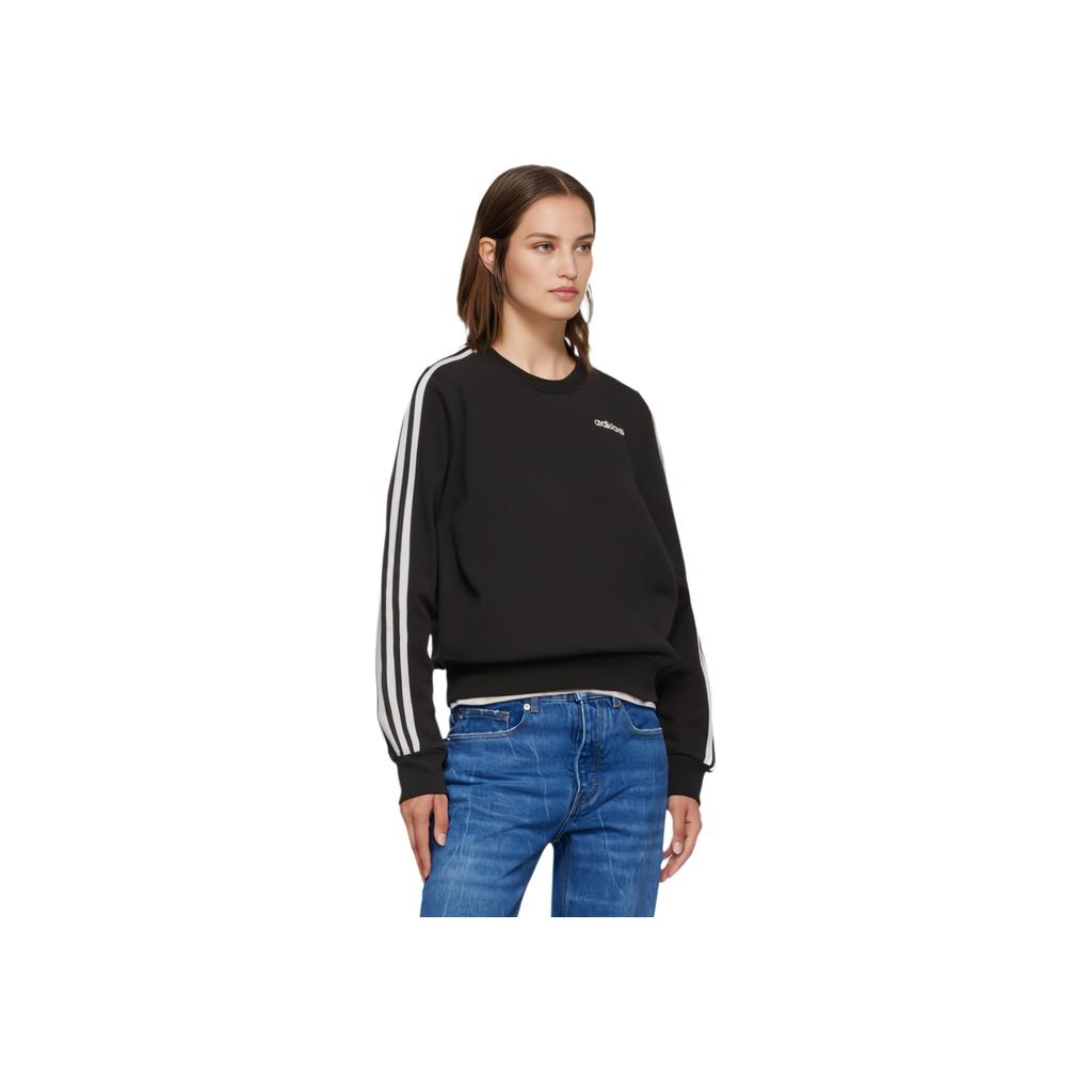 adidas Классический полосатый логотип спортивный круглый вырез толстовка женская толстовка черный DT5072