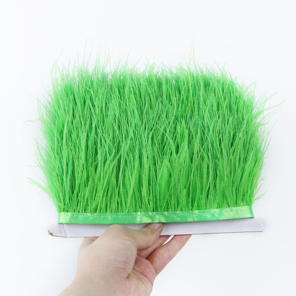 Dyed Ostrich Feather Trim Ribbon Fringe 6-8Cm Wedding Decoration Fluffy Feathers Dress Sewing Clothing 1/5/10Meter Plume Decor