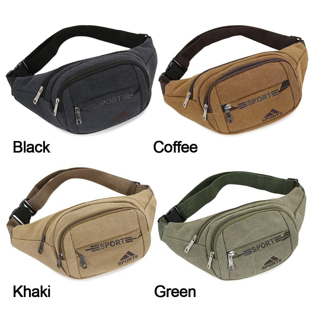 Сумки для бега Мужские сумки через плечо Холщовая поясная сумка Товары для путешествий на открытом воздухе