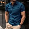 2023 Summer New Men's Casual Short-Sleeved Polo Shirt Office Fashion Lapel T-Shirt Men's Breathable Polo Shirt Men's Clothing