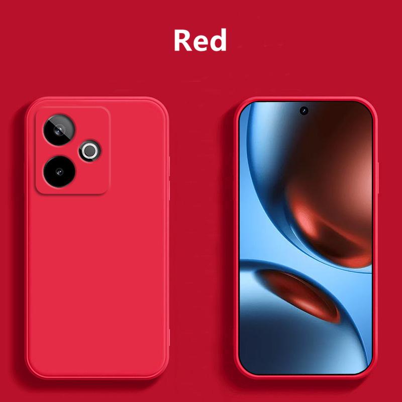 Для чехла Realme GT 7T Для Чехла для Realme GT 7T Чехол Жидкий Силикон ТПУ Ударопрочный Монохромный Чехол для Телефона для Чехла Realme GT 7T