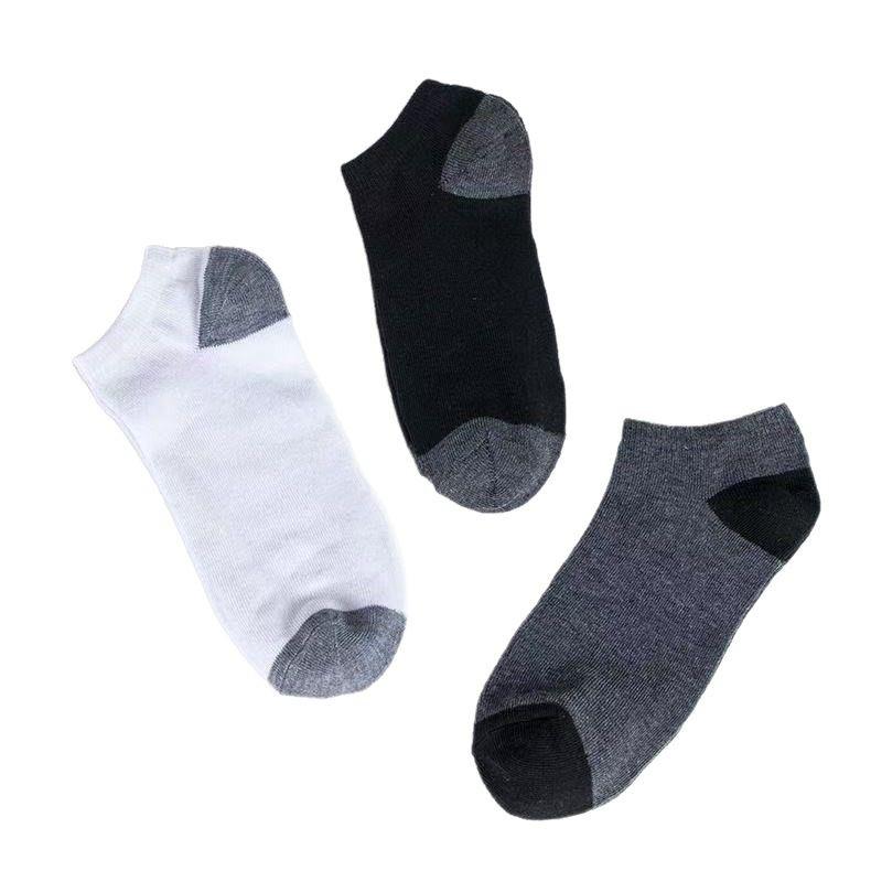 5/10 Pairs Colour Blocked Socks Summer Men's Resistant Sweat Wicking Short Cuff Socks Lightweight Casual Sports Socks All Season Low Cut Socks