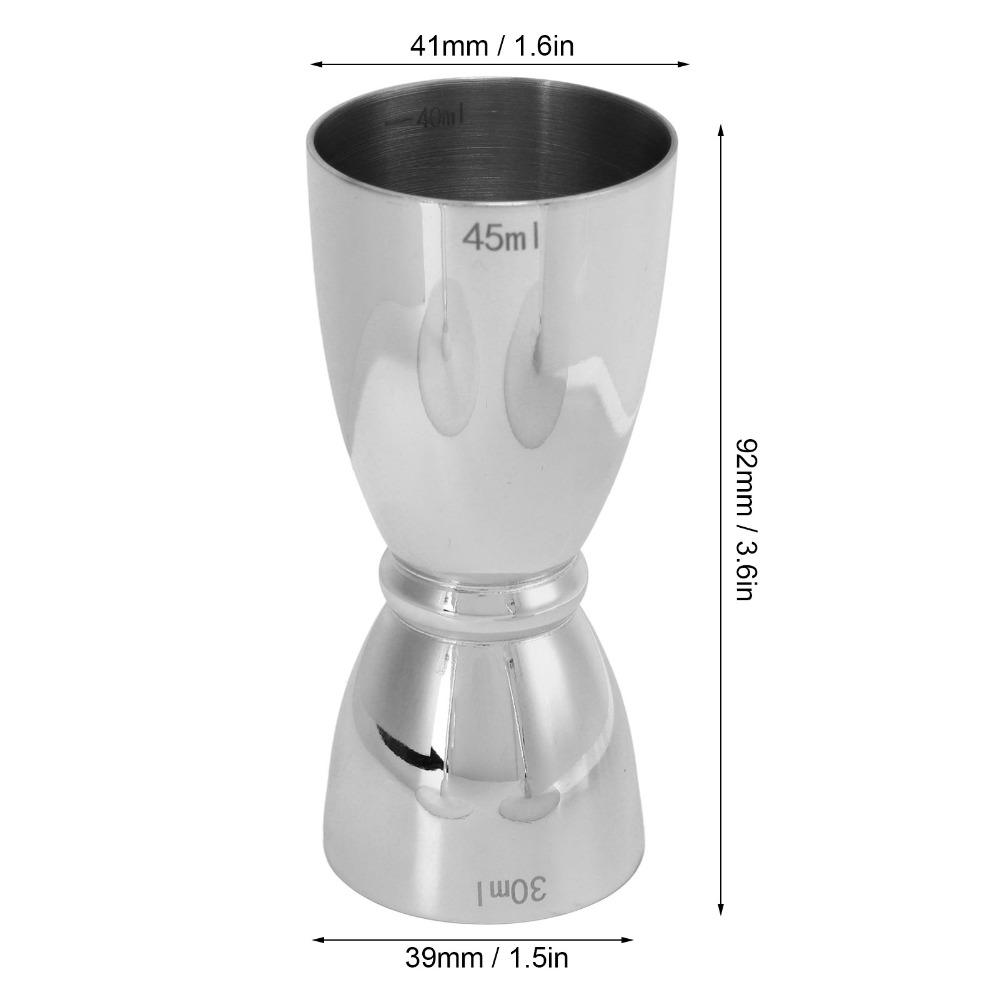 Stainless Steel Double Head Jigger Anti Rust Wine Measure Cup Durable Measuring Cup Bar