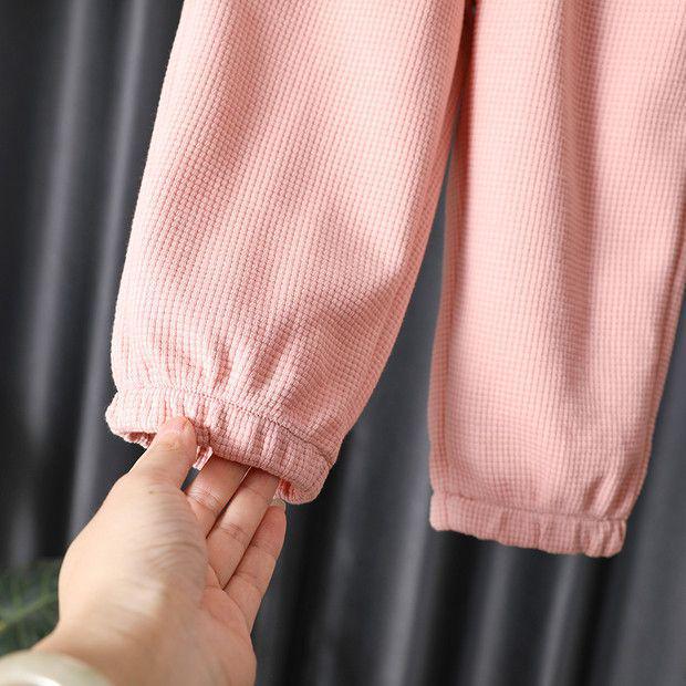 Комплект толстовки и брюк для девочек с мультяшным медведем, весна/осень 2024