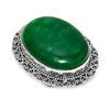 Emerald(Simulated) Gemstone 925 Sterling Silver Jewelry Ring Size 9