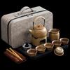 Wo Ding Coarse Pottery Kung Fu Travel Tea Set