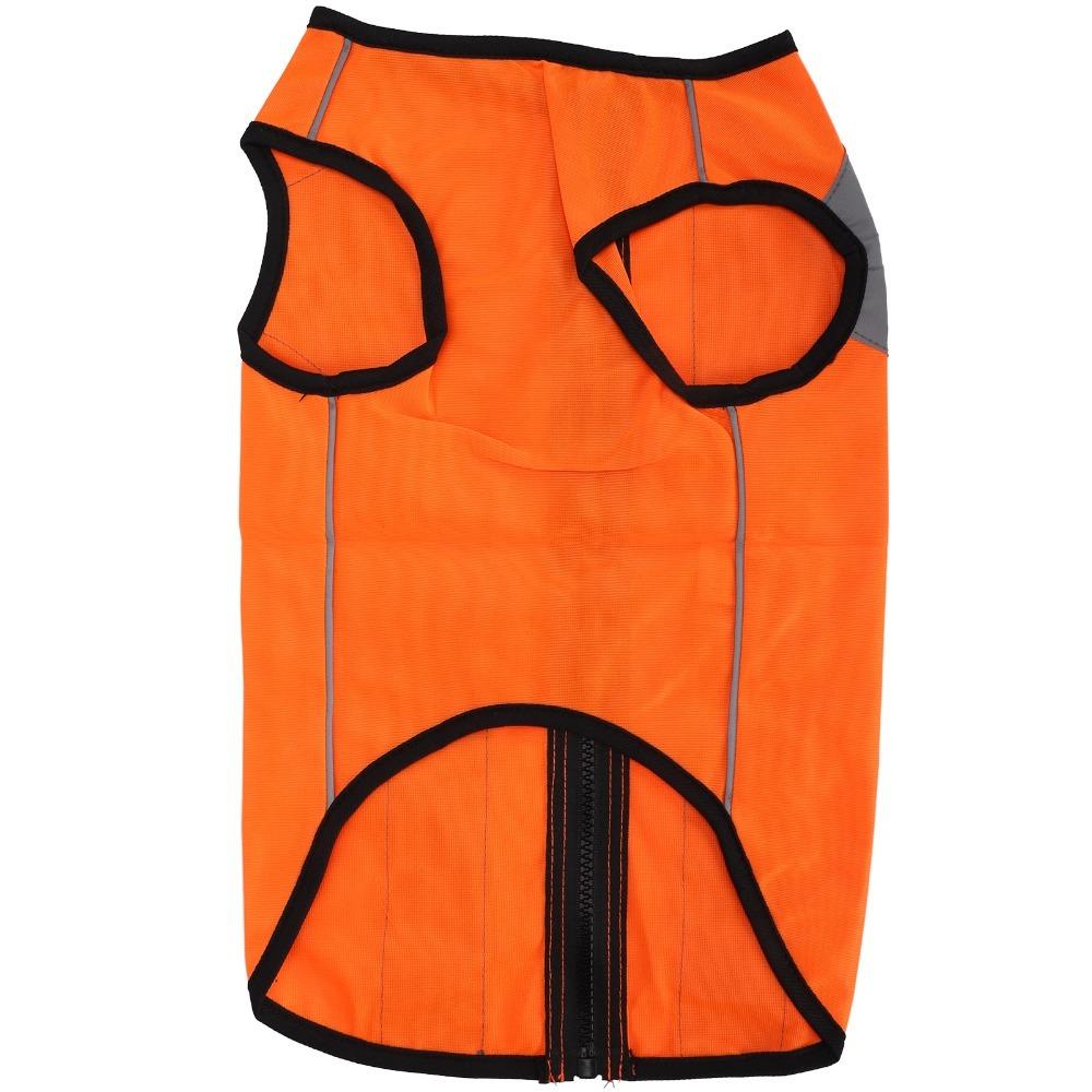 Polyester Thin Fabric Reflective Dog Vest Fluorescent Orange Dog Safety Jacket Daily Outdoor Trip