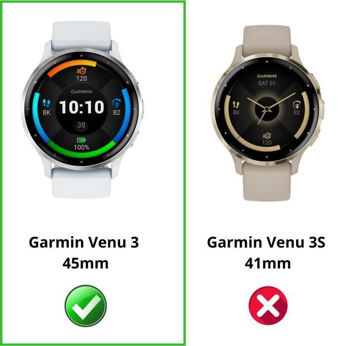 Coque compatible Garmin Venu 3 45mm - Protection rigide montre connectée étui transparent écran verre trempé Phonillico®