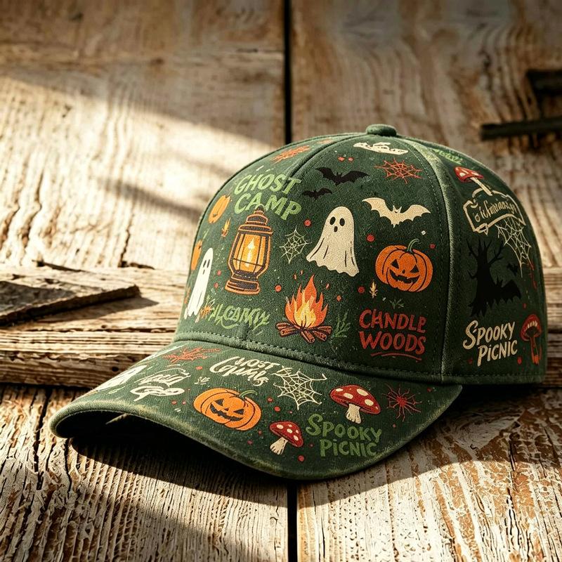 American Street Baseball Cap Halloween Printed Hat Daily Casual Sun Hat