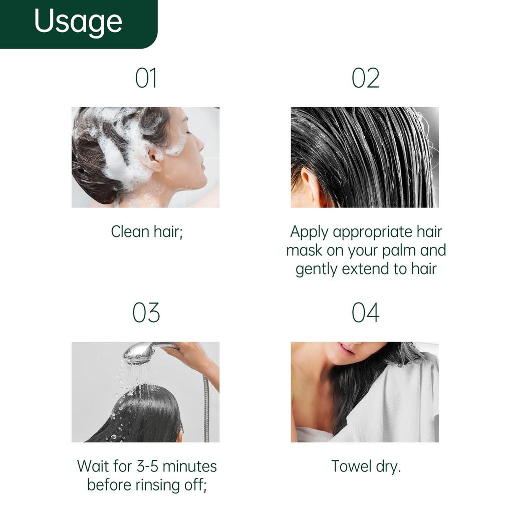 Маска для волос Green Energy, глубокое восстановление, разглаживание, питательное лечение, кератиновое лечение волос, 50 ​​мл