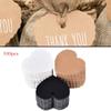 100pcs Kraft Paper Heart Shaped Small Label DIY Jewelry Blank Hanging Tag Card