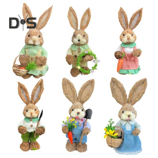 Фигурка кролика, украшение для стола, очаровательный внешний вид, яркое выражение лица, статуэтка кролика, украшение для пасхальной вечеринки