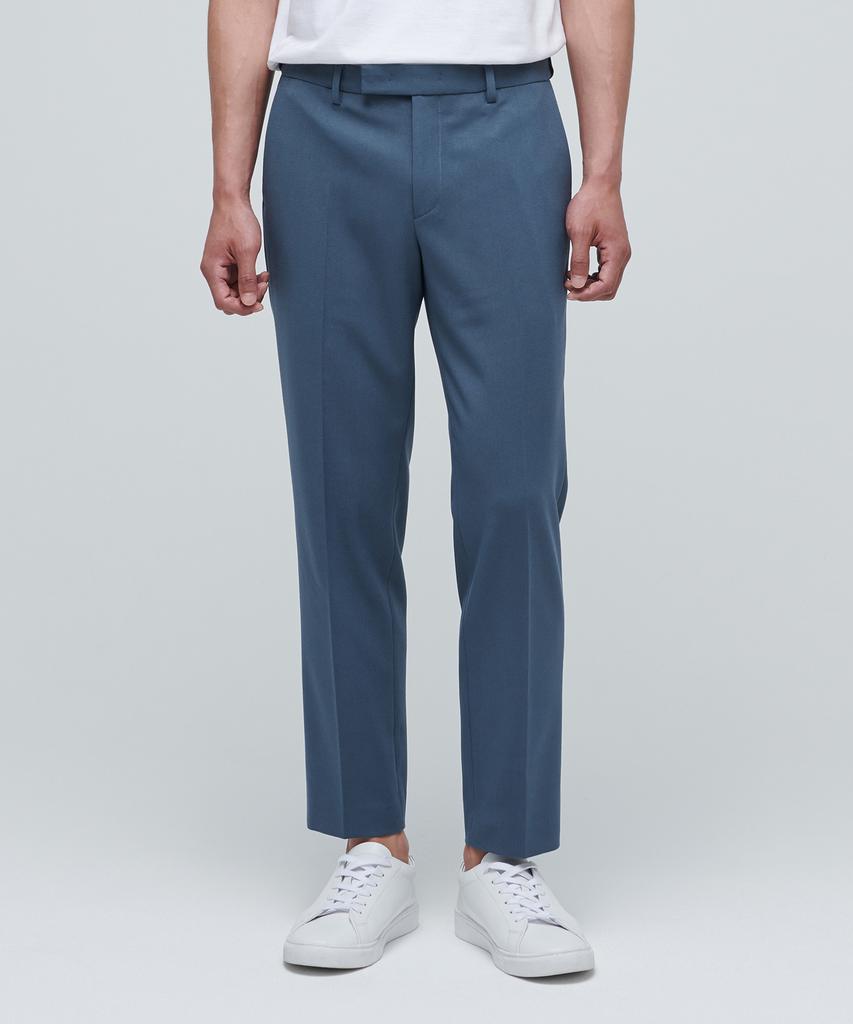 MUSINSA STANDARD Lightweight Tapered Hidden Banding Crop Slacks [Dusty Blue]