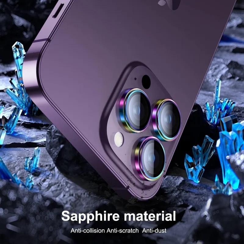 Модная защитная пленка для камеры, металлическое кольцо для объектива, стекло для IPhone 15Pro Max 13 14 11 12 Pro, стекло для объектива, противоударный чехол