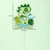 Dinosaur Palm Leaves Cake Toppers Happy Birthday Jungle Safari Party Decor Green Number 1 2 3 4 5 Year Old Kids Party Cake Decor