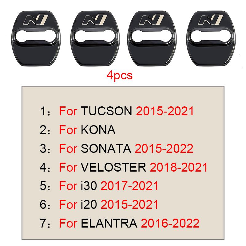 Дверной замок из нержавеющей стали, автомобильные аксессуары для Hyundai nline tucson kona sonata veloster i30 i20 n elantra Car