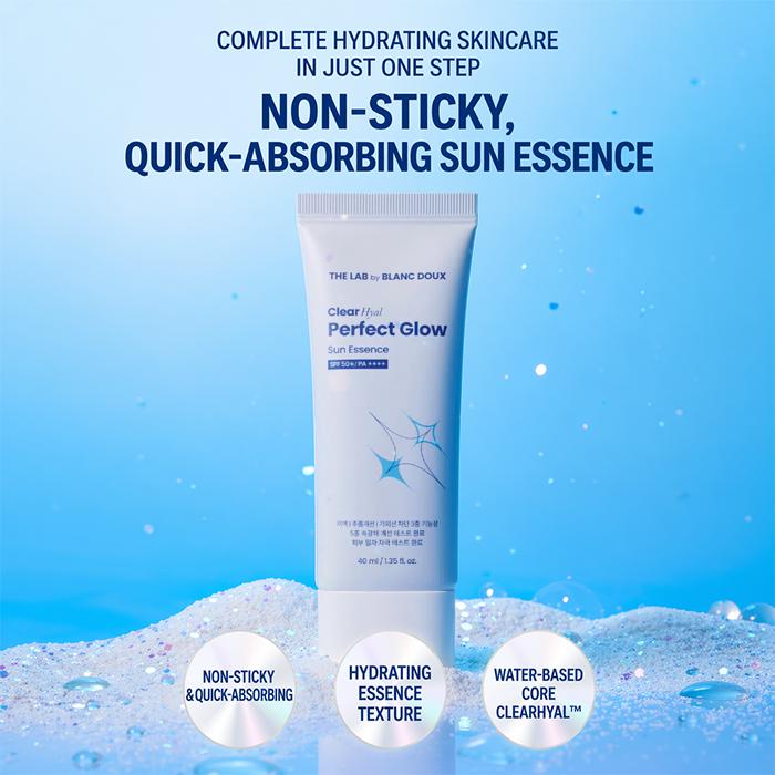 The Lab by Blanc Doux Clear Hyal Perfect Glow Солнцезащитная эссенция 40 мл (3 варианта) - ДАЙСО