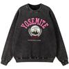 Yosemite National Papk Prints Girl Vintage Washed Cotton Sweatshirt Harajuku Soft Pullover Fashion Thin Style Hooded Clothing