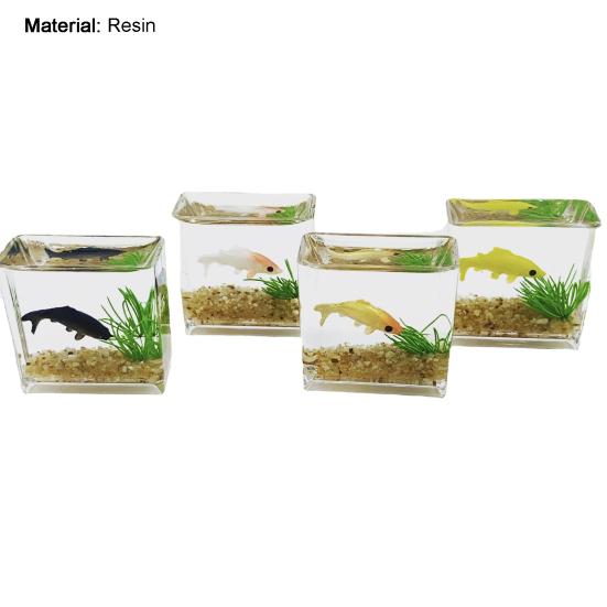Игрушка-аквариум, миниатюрные украшения, кукольный домик из смолы, аквариум, аксессуары для сцены для девочек