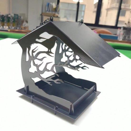 Metal Birds Feeder House for Outdoors Squirrel Proof Wildwirds Feeder Hanging Birdhouse for Garden Patio Backyard Decor