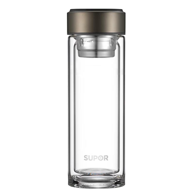 SUPOR Portable Double-Wall Borosilicate Glass Tea Tumbler