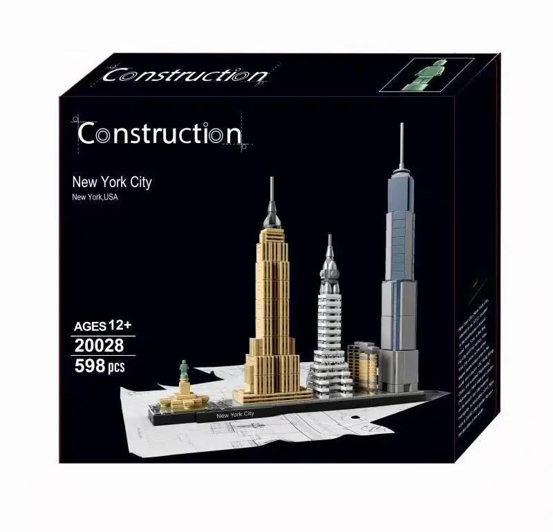 DIY 21044 21034 21052 21047 21028 21051 21039 21035 21043 21033 21032Blocks Kit Bricks Classic City Model Kid Toys For Children