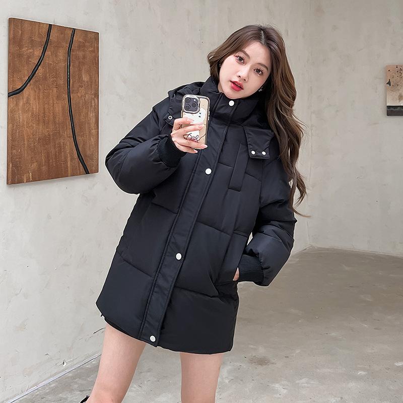 Soft Winter Down Jacket for Women Cold Weather Cotton-padded Jacket Women's Winter Hooded Cotton Coat with Thick Padded