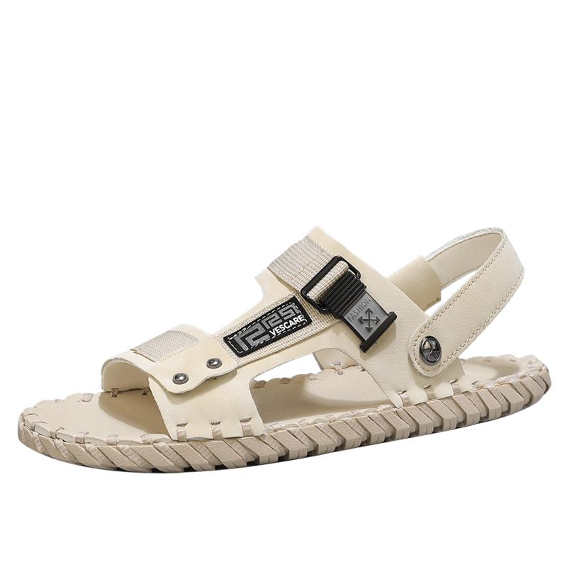 2024 Британская мужская модная обувь с противоскользящей износостойкой подошвой, универсальные домашние тапочки, повседневные сандалии для мужчин на открытом воздухе