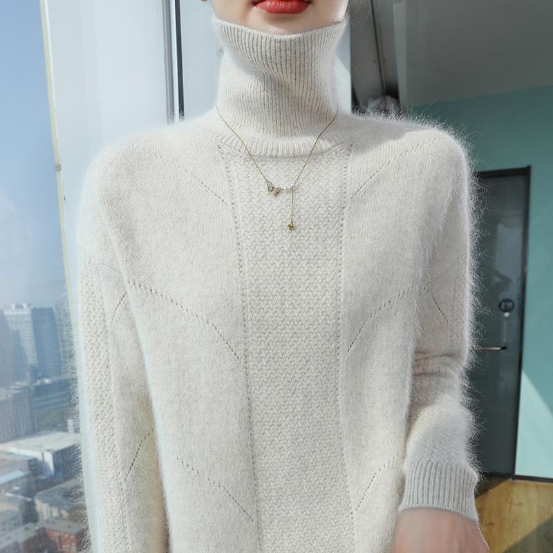 Женский кашемировый свитер Qinghe кашемир 30% кашемир 30% норка 30% шерсть 10% нейлон Женский осенне-зимний толстый кашемировый свитер мягкий и теплый