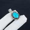 Natural Tansta Rosa Turquoise Gemstone Silver Pendant In 925 Sterling Silver- Handmade Design, Everyday Wear Jewelry, Unique Pendant Gift