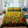 Oil Painting Flowers Digital Printing Polyester Bedding Sets Adult Bedclothes Quilt Art Duvet Cover Set Single King Queen Size