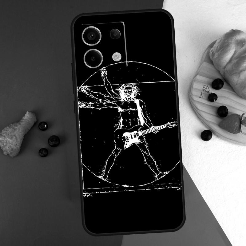 Чехол Rock Roll Skull для Xiaomi Redmi Note 14 13 Pro 9 10 11 12 Pro 10S 11S 12S Redmi 13C 10C 12C 14C Coque